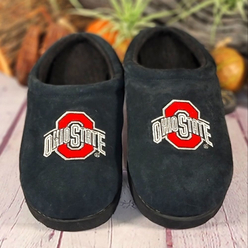 Ohio State Buckeyes OSU NCAA Suede Slippers - Size 9-10